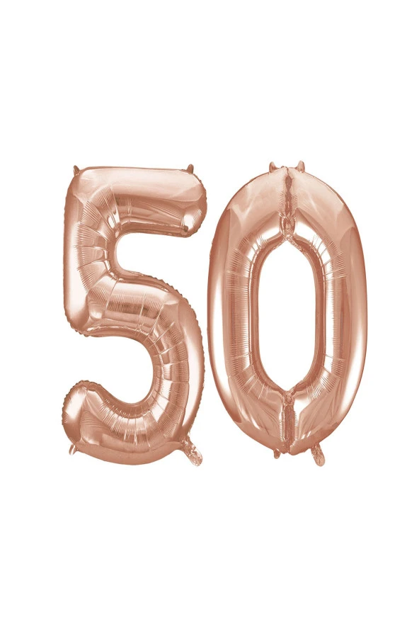 50.Yaş Folyo Balon Seti Rose Gold 40 cm - 2