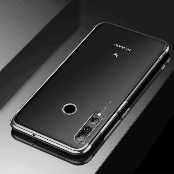 Huawei Y9 Prime 2019 Kılıf  Evastore Dört Köşeli Lazer Silikon