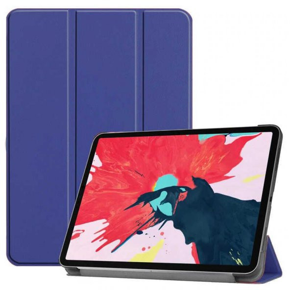 Apple iPad Pro 12.9 2020  Evastore Smart Cover Standlı 1-1 Kılıf - 4