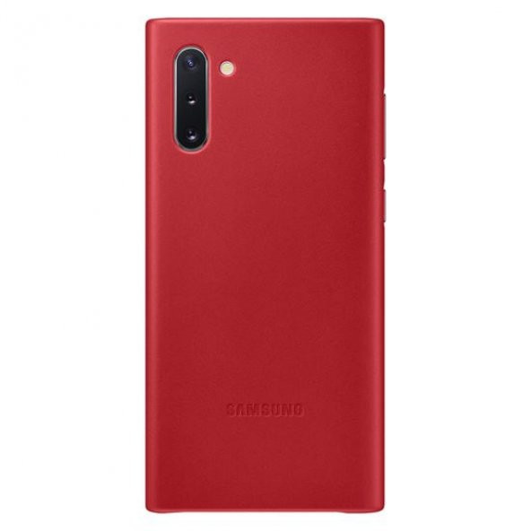 Samsung Galaxy Note 10 Deri Kılıf Kırmızı - EF-VN970LREGWW