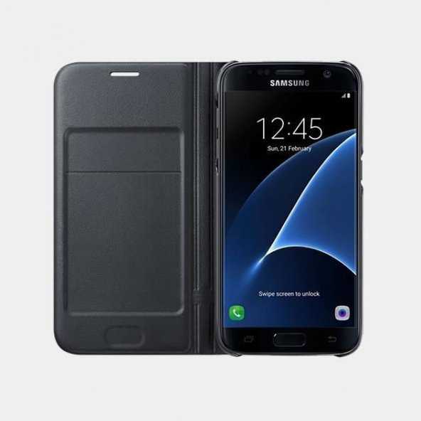 Samsung S7 LED View Fonksiyonel Kılıf Siyah EF-NG930PBEGWW