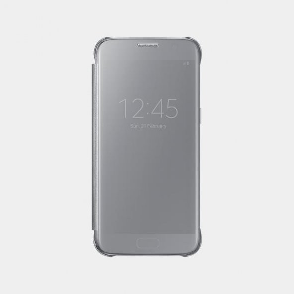Samsung S7 Clear View Fonksiyonel Kılıf Gri EF-ZG930CSEGWW