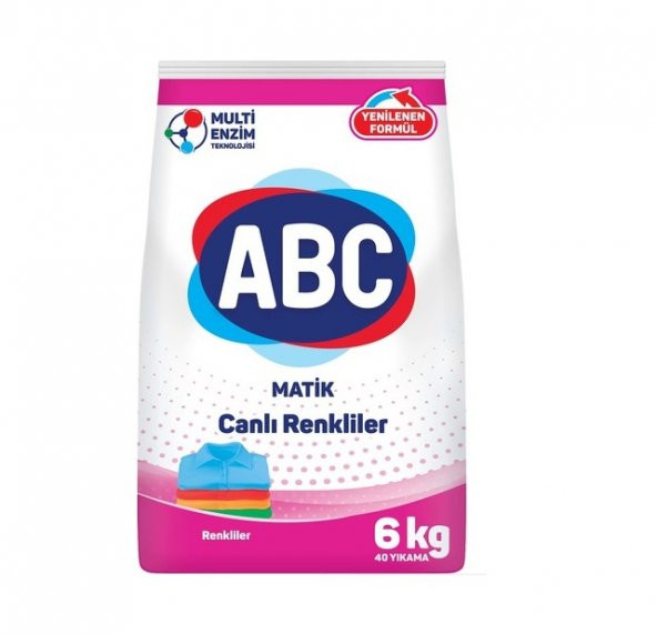 Abc Matik Çamaşır Deterjanı Renkliler 6 KG