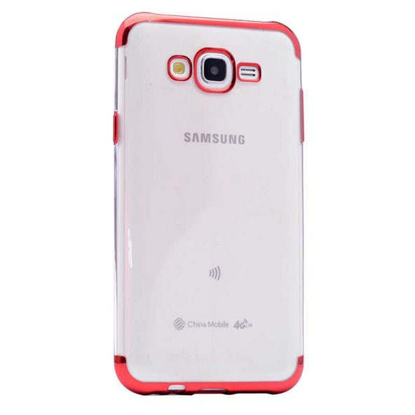 Galaxy J7 Core Kılıf  Evastore Dört Köşeli Lazer Silikon - 4