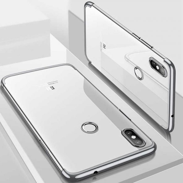 Xiaomi Mi A2 Lite Kılıf  Evastore Dört Köşeli Lazer Silikon
