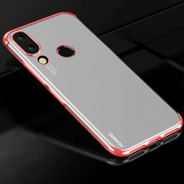 Huawei Honor Play Kılıf  Evastore Dört Köşeli Lazer Silikon - 4