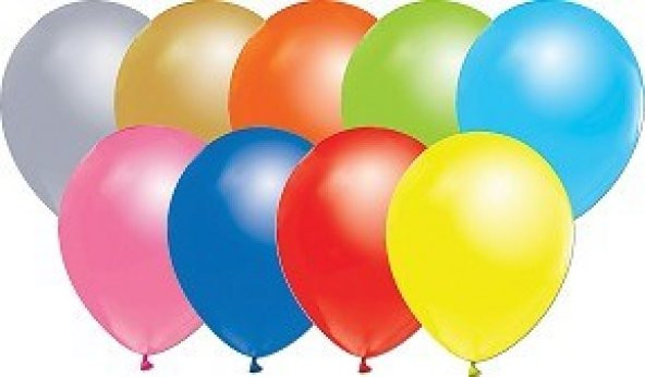25 Adet Karışık Renkli Metalik Balon Yerli Ürün