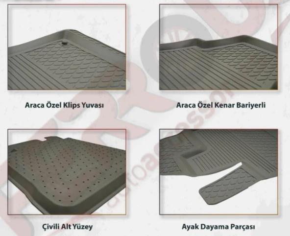 VW Passat B6 - B7 - CC REFREF 4D Havuzlu Paspas 2005-2014 - 3