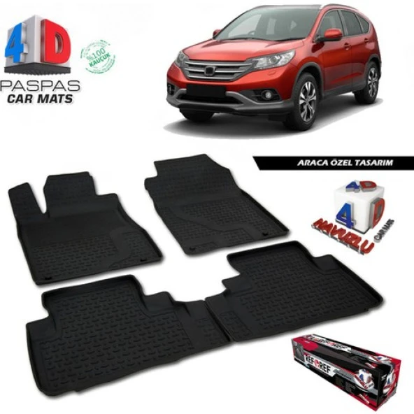 Honda Crv 4D Havuzlu Paspas 2012 ve Üzeri A+Plus