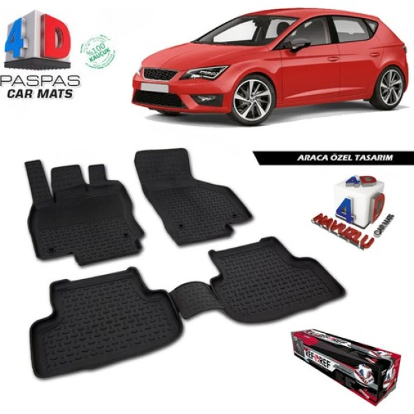 Seat Leon 4D Havuzlu Paspas 2013 ve Üzeri A+Plus