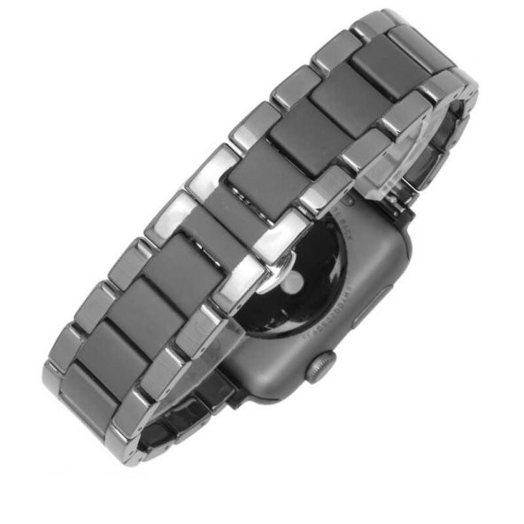 ​​​Apple Watch 44mm Mat Seramik Metal Kordon - 2