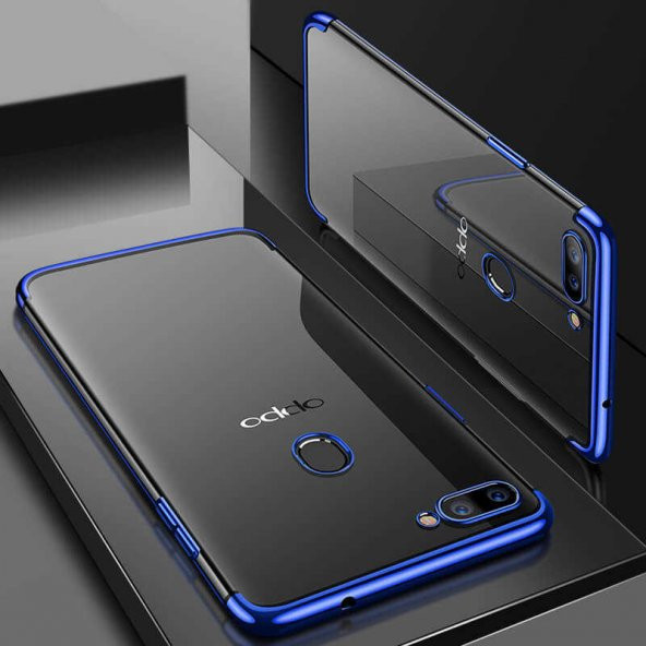 Oppo AX7 Kılıf  Evastore Dört Köşeli Lazer Silikon - 6