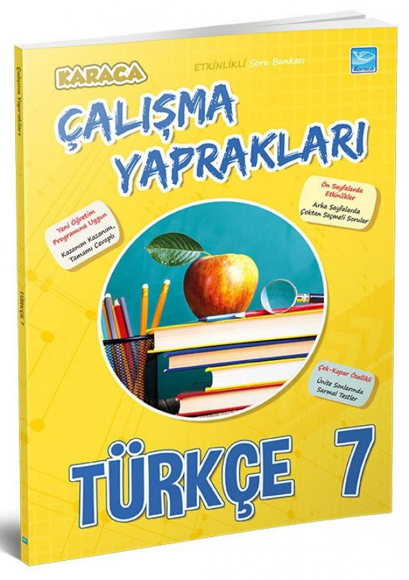 Karaca Eğitim Yayınları 7. Sınıf Türkçe Etkinlikli Soru Bankası Çalışma Yaprakları