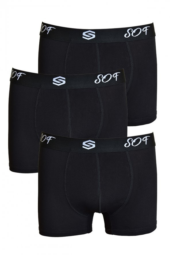 SOF BOXER 3LÜ SİYAH