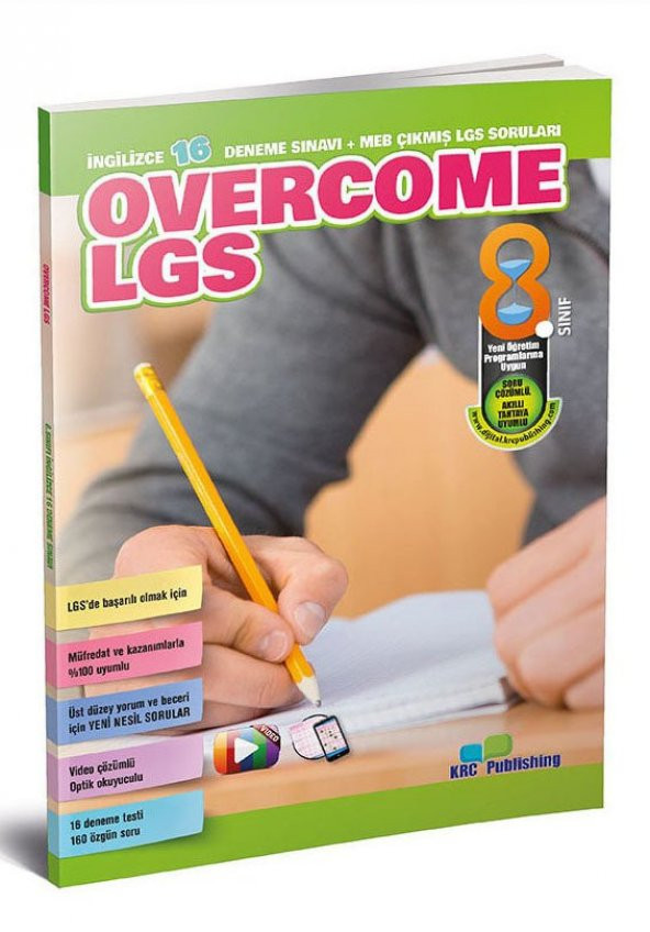 Krc Publishing 8. Sınıf OVERCOME LGS (İngilizce 16 Deneme Sınavı  MEB LGS Soruları)