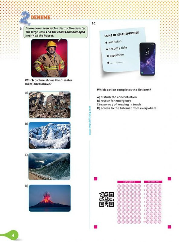 8. Sınıf OVERCOME LGS (İngilizce 16 Deneme Sınavı + MEB LGS Soruları) - 5