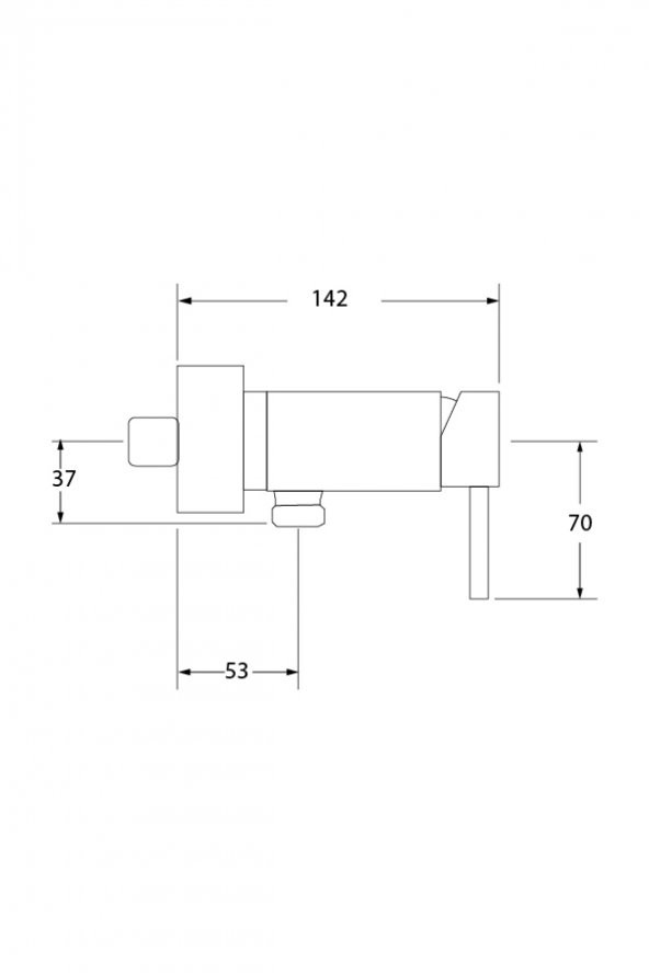 HAFELE STELA Duş armatürü krom 142x165x90mm - 2