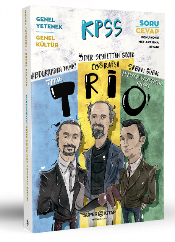 KPSS Tarih-Coğrafya-Anayasa ve Vatandaşlık Bilgisi Net Arttırma Kitabı Süper Memur Trio Süper Kitap 2022