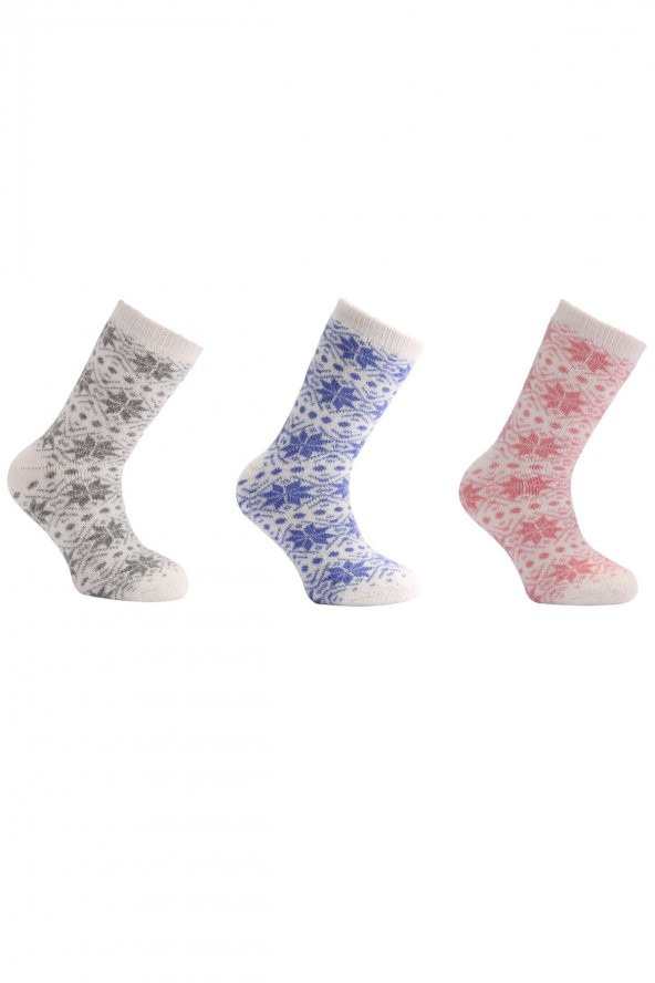 Tüter Havlu Çorap 3 Farklı Renk 3lü Set Kadın Çorap