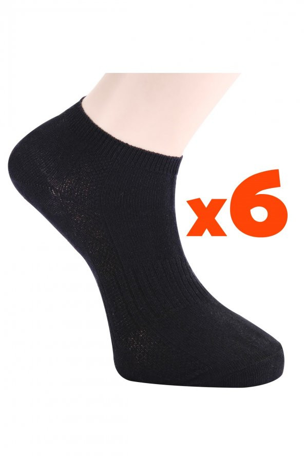 Tüter Siyah Bilek Boy Kadın Çorabı 6lı Set