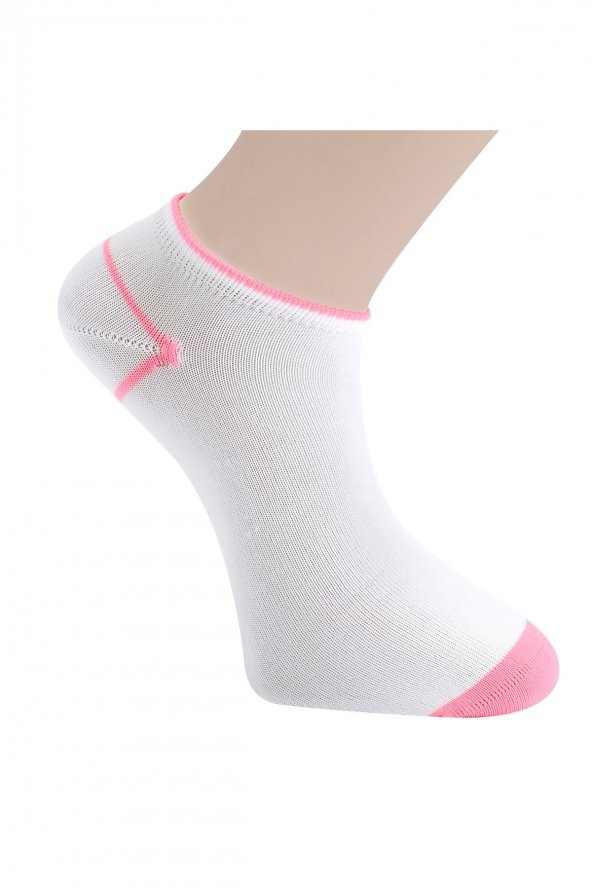 Tüter Beyaz Oranj Sneaker Kadın Çorabı