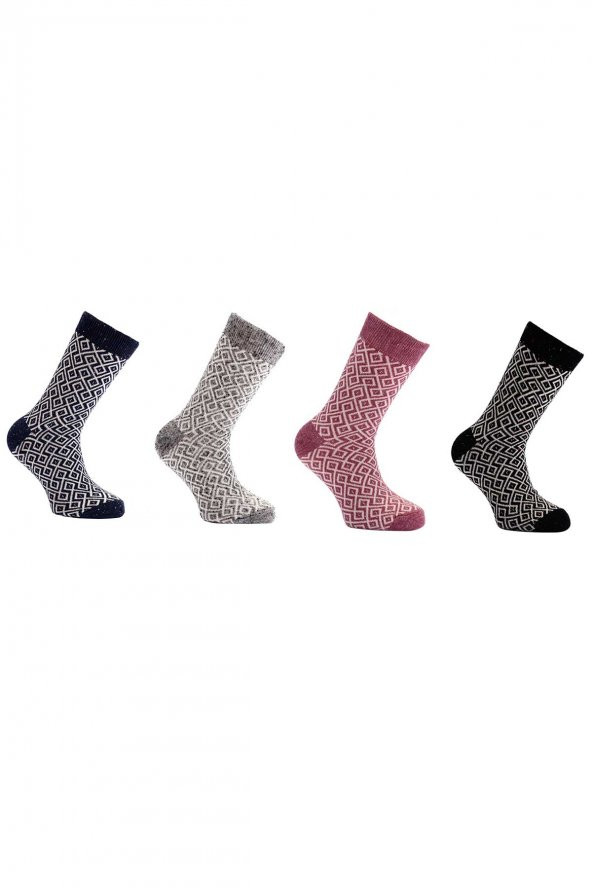 Tüter Nagata Jakarlı 4 Farklı Renk 4lü Set Kadın Çorap