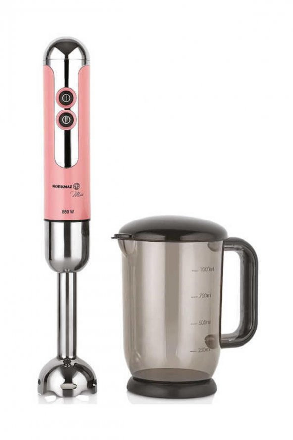 KORKMAZ Mia Duo Pembe/Krom Blender Set A446-07 - 1