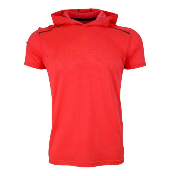 FİMERANG Basic Spor Kapşonlu T-Shirt -Neon Mercan-