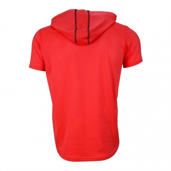 FİMERANG Basic Spor Kapşonlu T-Shirt -Neon Mercan- - 2