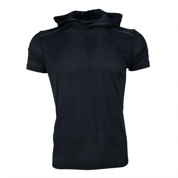FİMERANG Basic Spor Kapşonlu T-Shirt -Siyah