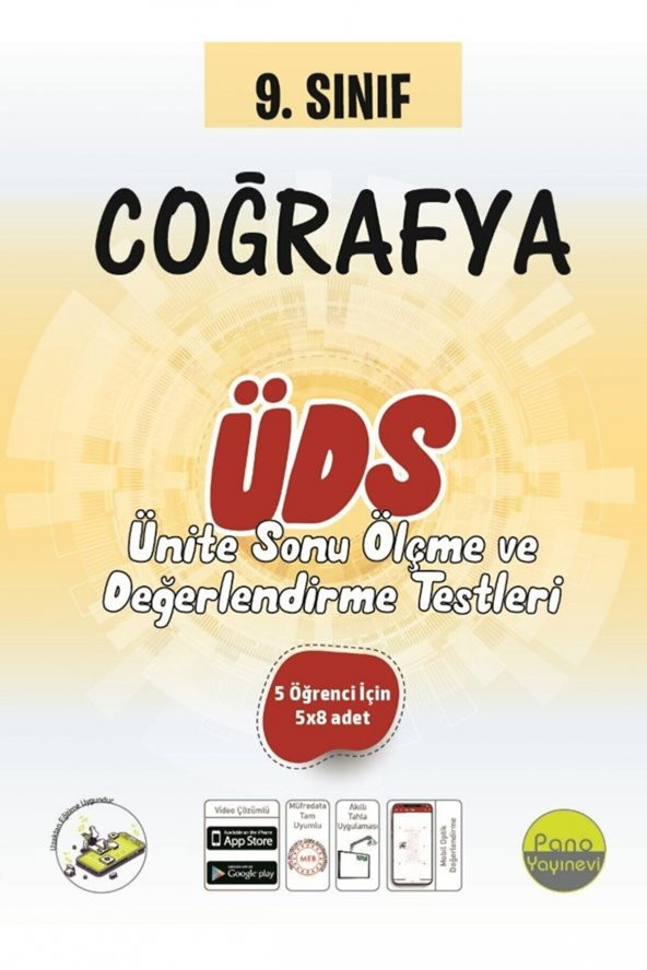 Pano 9. Sınıf Coğrafya Ünite Değerlendirme Sınavı (5 öğrencilik 5x8 Sınav)