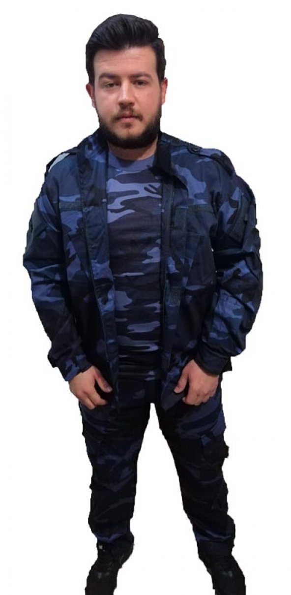 Mavi Kamuflaj Alt-Üst Kamuflaj Desenli Outdoor Askeri akım - 2