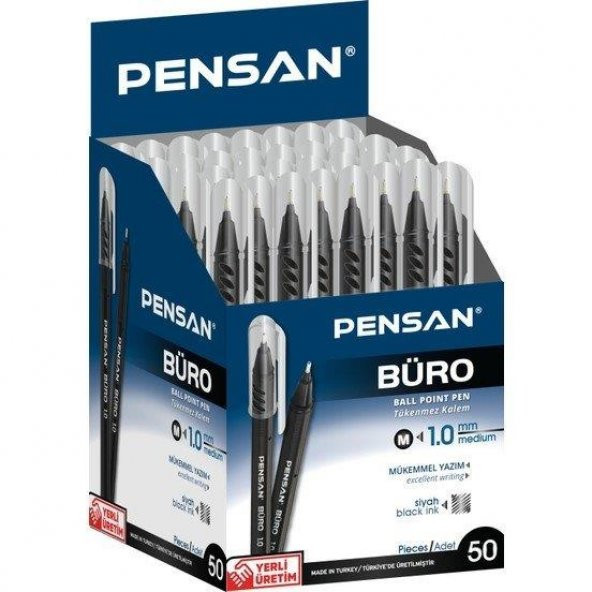 PENSAN TUKENMEZ KALEM BURO 1mm SIYAH 50 LI(2270)