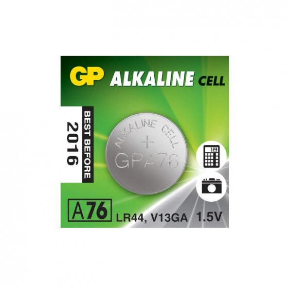 GP LR44 A76 V13GA 1.5V ALKALIN DUGME PIL TEKLI - 2