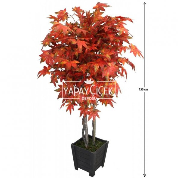 Yapay Ağaç Hazan Çınar Ağacı 150 cm Turuncu