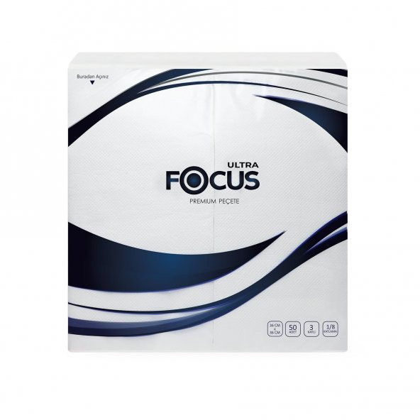 Focus Ultra Premium 1/8 Özel Katlama Peçete 36x36 Cm 50li 12 Paket 600lü