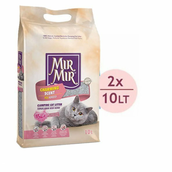 Mırmır Bentonit Topaklanan Bebek Pudralı 10 lt 2li Paket Kedi Kumu - 2