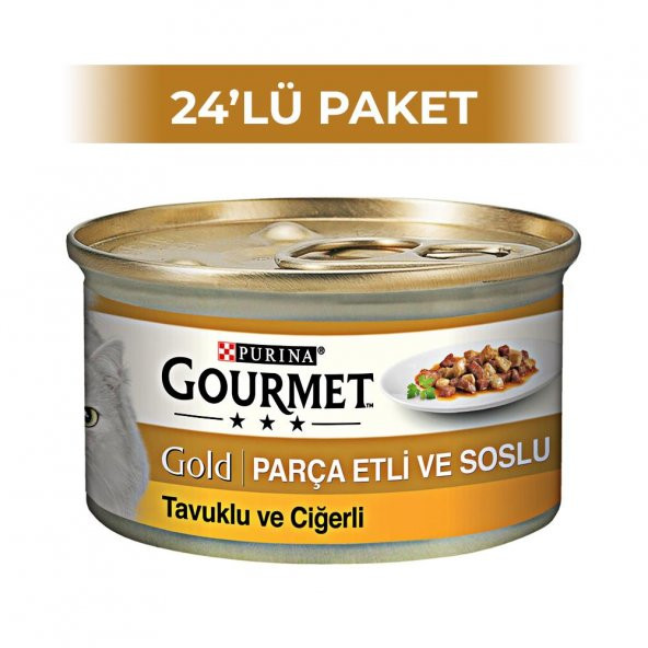 Purina Gourmet Gold Sığır Etli Tavuklu 85 gr 24 Adet