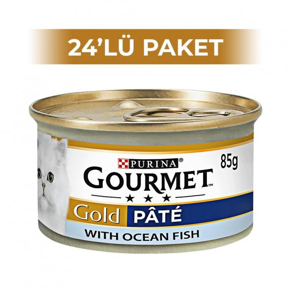 Gourmet Gold Okyanus Balığı ve Sebzeli Kedi 85 Gr 24 adet