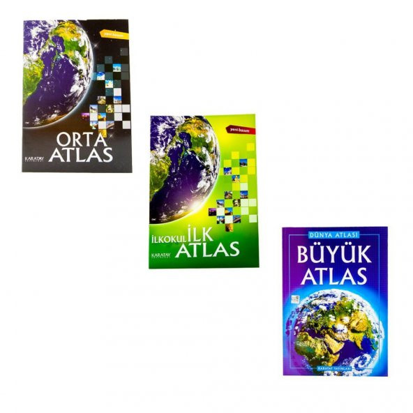 Okula Dönüş 34 ATLAS Seti İlk & Orta & Büyük Atlas Okul Hazırlık