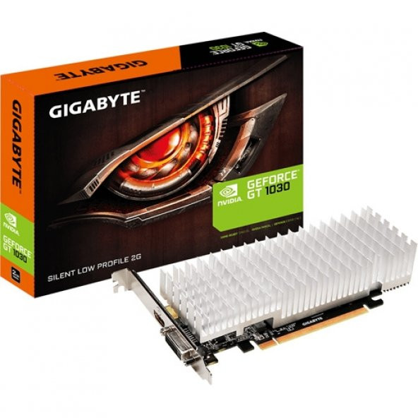 GIGABYTE GT1030 2GB GV-N1030SL-2GL GDDR5 64bit HDMI DVI PCIe 16X v3.0 Low Profile,Fansız