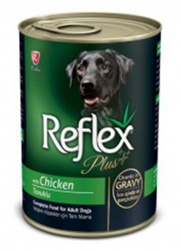 Reflex Plus Tavuklu Köpek Soslu Et Parçacıklı Konserve 400 gr 6lı