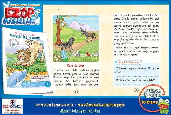 Koza Yayın Ezop Masalları (10 Kitap) - 2