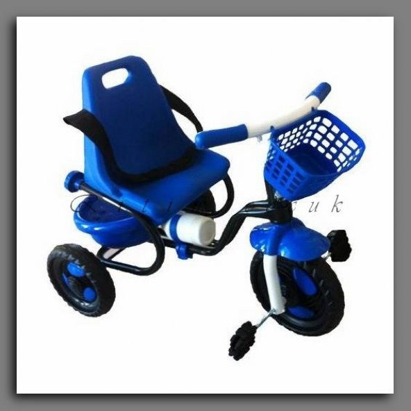 Babyhope 101 Mavi Sepetli Çelik Gövde Üçteker 2-3-4 Yaş Arası Suluklu Bisiklet - Bebek Bisikleti