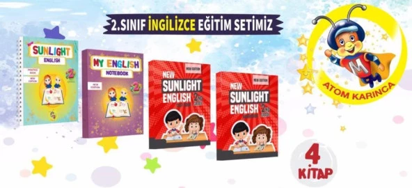 Atom Karınca 2. Sınıf İngilizce Eğitim Seti 4 Kitap