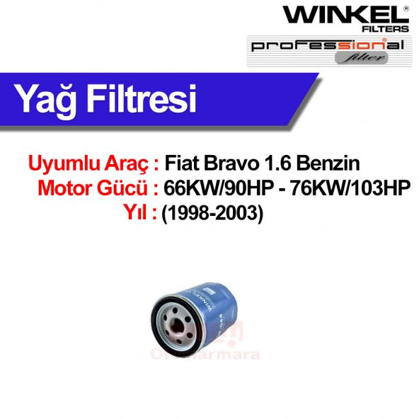 Fiat Bravo 1.6 (1998-2003) Yağ Filtresi