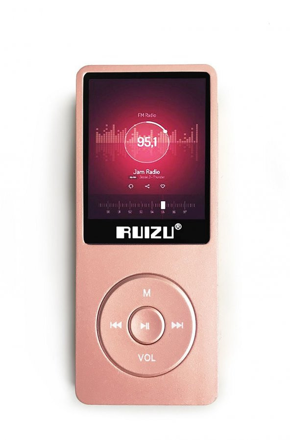 Ruizu X02 Ultra İnce MP3 Çalar 8GB FM Radyo Gold Sarı