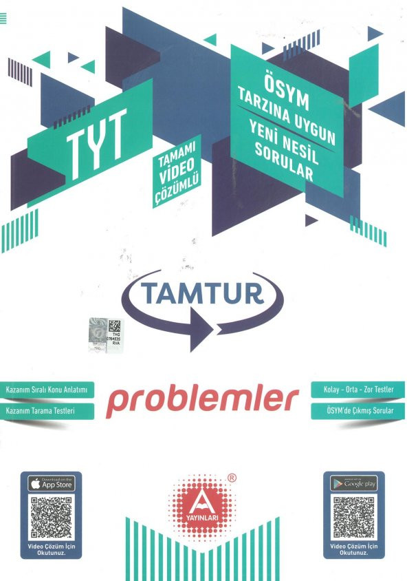 A Yayınları Tamtur TYT Problemler Fasikülü