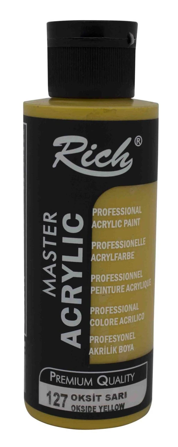 Rich Master Akrilik Boya Oksit Sarı 120cc 120-127 (1 Adet)