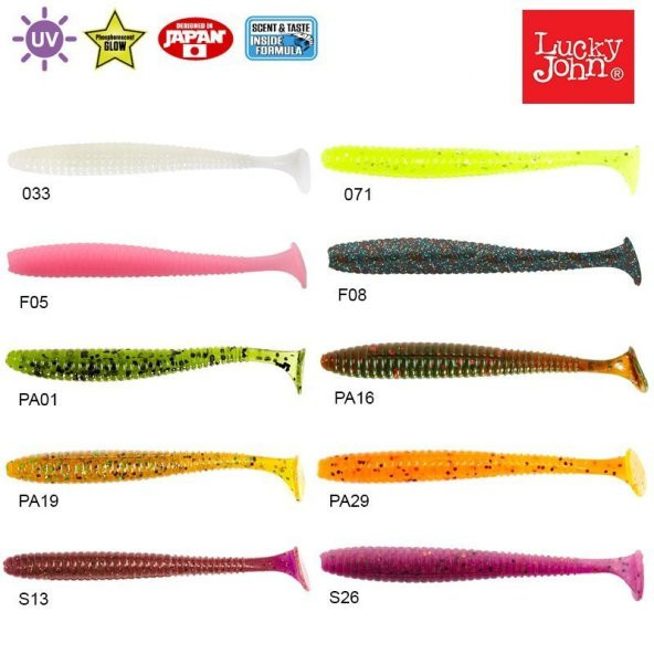 Lucky John S-Shad Tail 2.8 (7.11 cm) 7P Silikon Yem - 6